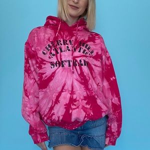 hot pink tie dye hoodie!!! so obsessed!